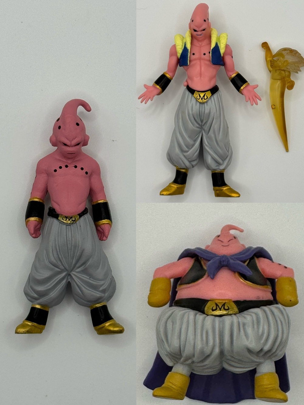 Majin Buu PVC Figure Set, HG Gashapon Style, Three Figures Plus Accessory